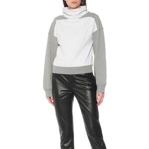 RTA cowl neck gray colorblock sweater